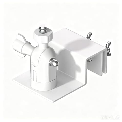 VERVERAY Gutter Mount for Ring Solar Panel & Camera, White Aluminum Alloy No Drill Adjustable Weatherproof Outdoor Holder Compatible with Ring, Eufy, Wyze, Blink, Aosu & Most Camera Solar Panels