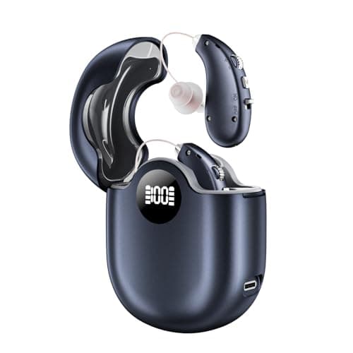 Hearing Amplifier for Hearing Loss 16-Channel Digital Chip for Clear Speech, Intelligent Noise Reduction & Anti-Howling, Invisible Comfortable 80Hrs Rechargeable Hearing Aid