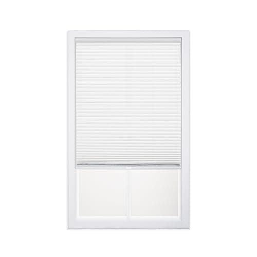 DEZ FURNISHINGS Cordless 1" Li...ar Shade, 53.5"W x 64"H, White
