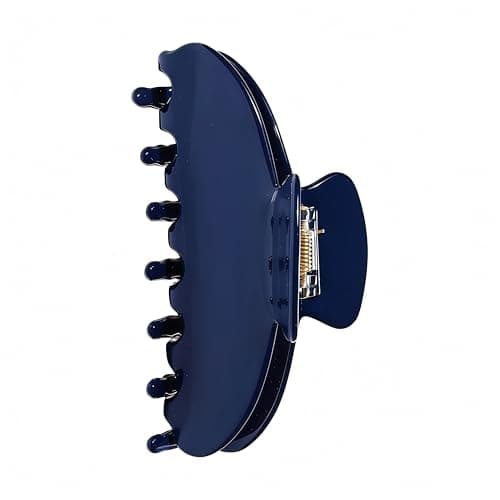 OideGuiing Durable Acetate Hair Clips - 4-Inch Dark Blue Claw Clips for Fine and Thick Hair (Dark Blue)