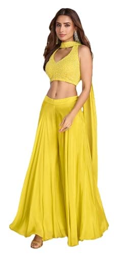 Shriva Fashion Indian Pakistani Women's Ready to wear ethnic Salwar Kameez Suit for Eid Party Wedding Festivals (2952) (Yellow, 36)