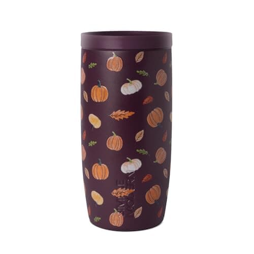 Simple Modern Halloween Signat... Coffee Cup | Pumpkin & Leaves
