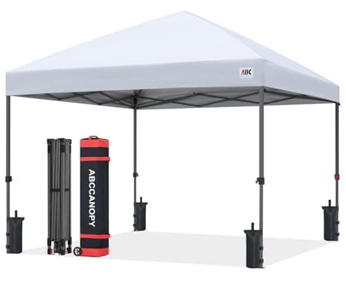 ABCCANOPY 10x10 Pop Up Canopy ...ther Protection (White, 10x10)