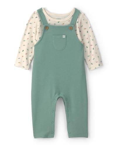 Carter's Boy 2-Piece Overall Set, Green, 3M