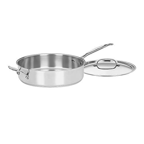[AC] $47.49 | 5.5-Qt Cuisinart Stainless Steel Sauté Pan w/ Cover, Helper Handle, Chef's Classic (733-30H) at Amazon