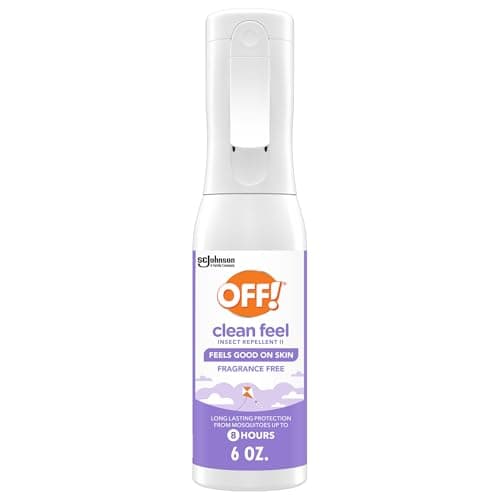 OFF! Clean Feel Insect Repellent Misting Spray, Fragrance-Free Picaridin Bug Spray for Lasting DEET-Free Protection from Mosquitoes and Ticks, 6 oz