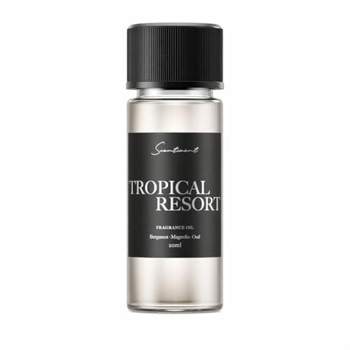 Scentiment Tropical Resort Fragrance Oil – Bergamot, Ocean, Peony with Amber & Sandalwood Scent for Diffusers, Aromatherapy Oil (20 ml / 0.68 Fl Oz)