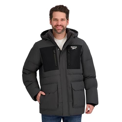 Reebok Men's Puffer Parka Heavyweight Jacket for $42 + free shipping w/ Prime