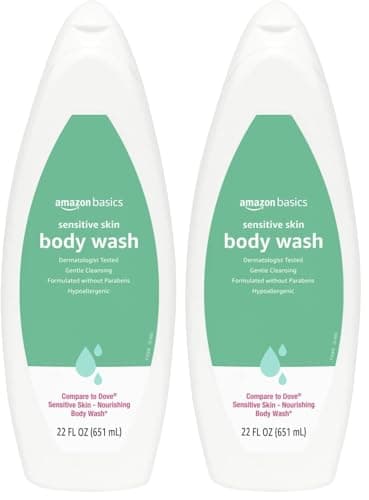 Amazon Basics Body Wash for Se...llergenic 22 fl oz (Pack of 2)