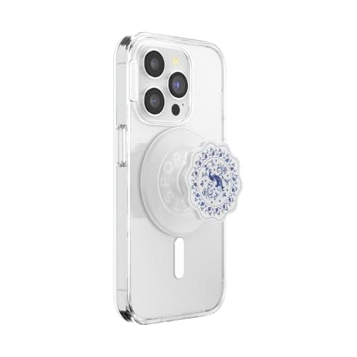PopSockets Phone Grip for MagS...e Stand, Cute - Peacock Saucer