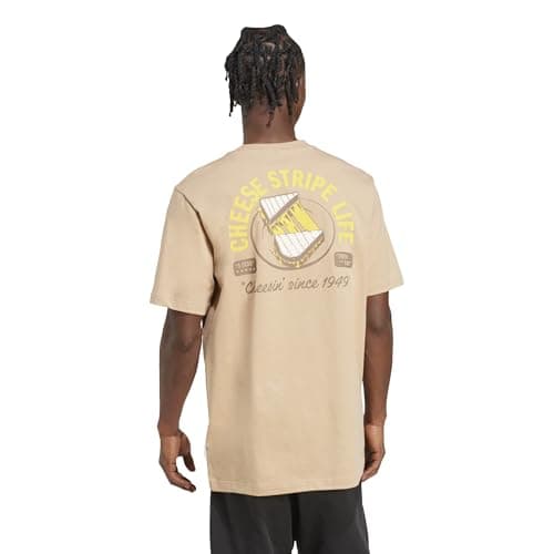 adidas Men's Food Grilled Cheese Graphic T-Shirt, Warm Sandstone, Medium/Tall