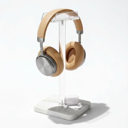 Dealpoli Acrylic Marble Headset Holder Headphone Holders for Desk, Gaming Headphone Stand,Universal Holder for Music Headset Accessories 1 Pack(DP029)