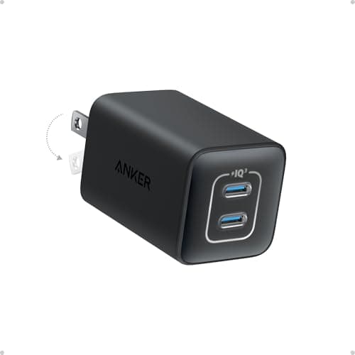 2-Port 47W Anker Nano Compact Foldable USB-C GaN Charger $19.50