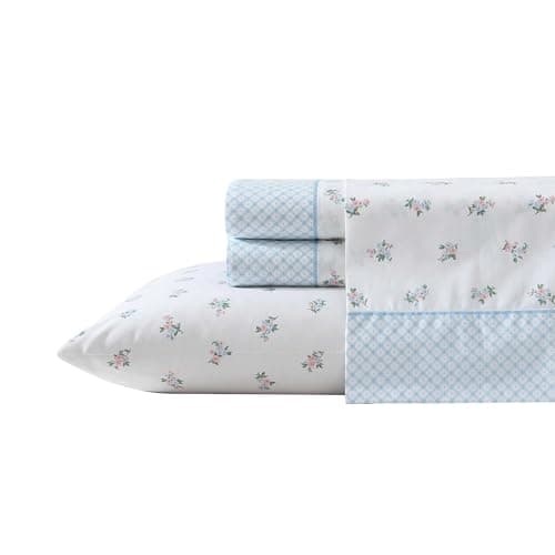 Laura Ashley - Queen Size Shee...edroom Decor (Harperette Blue)