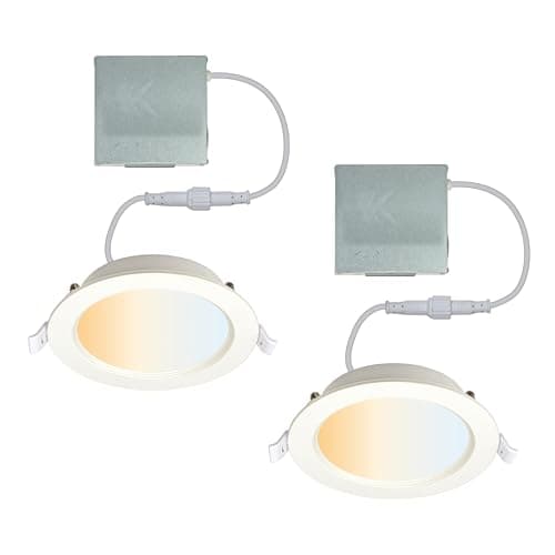 CLEANLIFE Canless Recessed Lighting 4 Inch - TRIAC Dimmable LED Ceiling Light - 5 CCT Adjustable Color Temperature Canless Lights - 8W, 750 Lumen Energy Efficient LED Downlight (2 Pack)