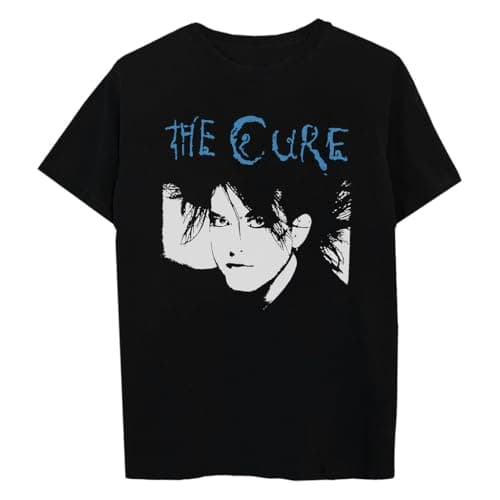 The Cure Official Merch Robert...mith Profile Tee, Black, Small