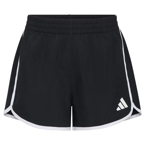 Adidas Girls' Woven Pacer Short, Black Adi, Medium