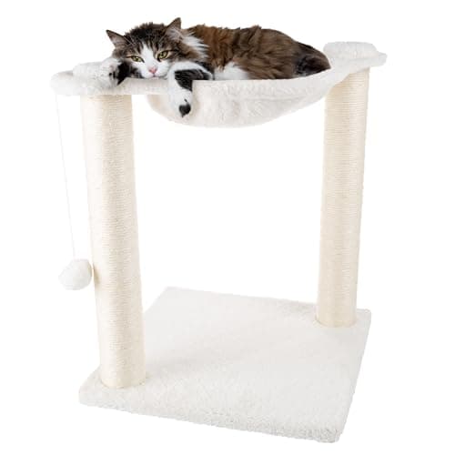 19-Inch Cat Scratching Post wi...nd Kittens by PETMAKER (White)