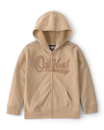 OshKosh B'gosh Boy Logo Hoodie, Beige, 14