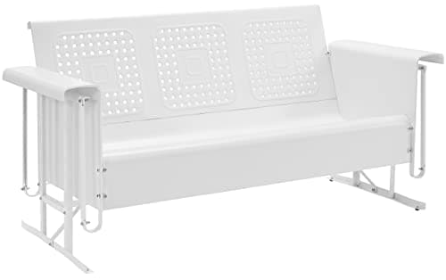 Crosley Furniture Bates Retro ...h for Porch, Deck, White Gloss