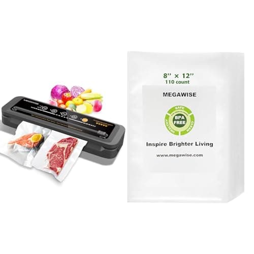 MegaWise Vacuum Sealer Machine...Sealer Bags (8''x 12''-110pcs)