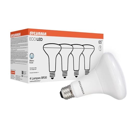 Sylvania ECO LED BR30 Light Bu...K, Cool White - 4 Pack (41102)