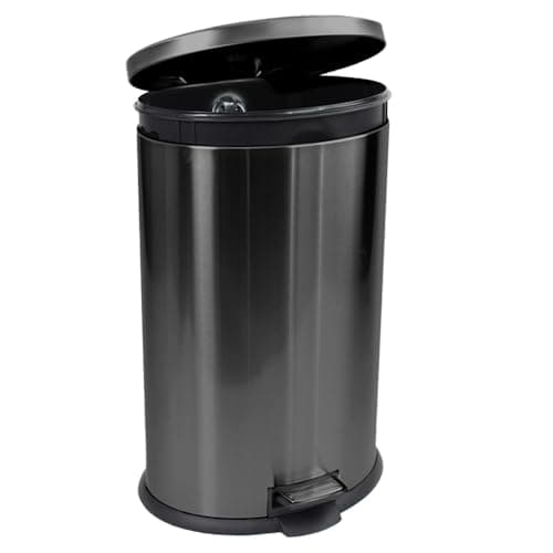 KOOMADE Trash Can with Lid - A...or Bathroom Home Office, Black