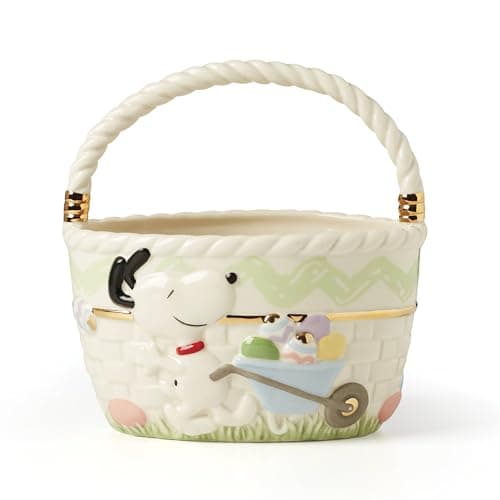 Lenox 895686 Peanuts Easter Sn...tock Basket, Spring Home Decor