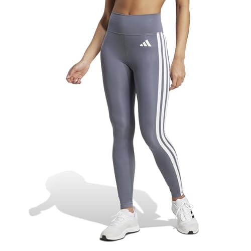 Adidas Women's Optime Essentials 3-Stripes 7/8 Training Leggings, Onix/White, Medium