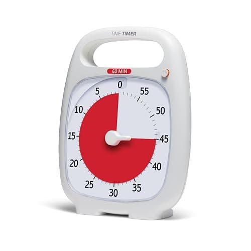 Time Timer Plus 60 Minute Desk... with Silent Operation (White)