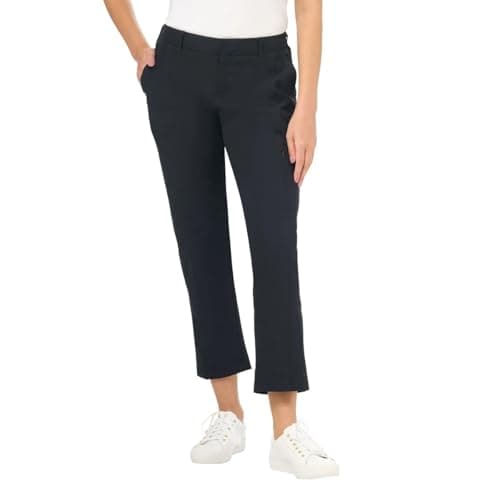 KIRKLAND Signature Women's Travel Pant - Utility Pocket - Elastic Waistband (Black, 16)