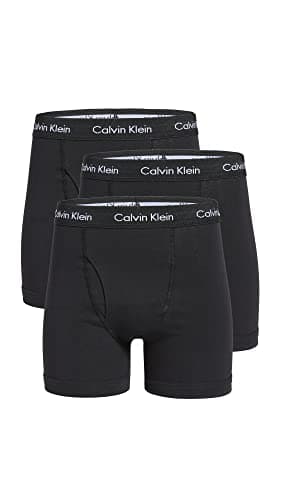 $24.96: Calvin Klein Cotton Stretch 3-Pack Boxer Brief, 3 Black, Medium