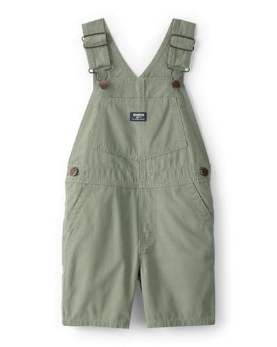 OshKosh B'gosh Boy World's Best Overalls, Olive, 3T