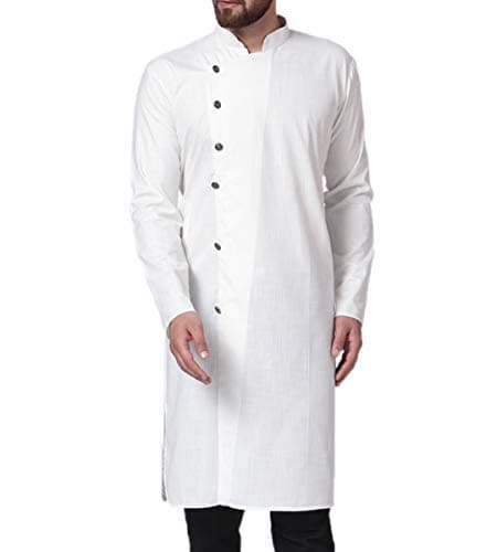 WINTAGE Men's Cotton Silk Festive and Casual Kurta Pajama Pyjama : White