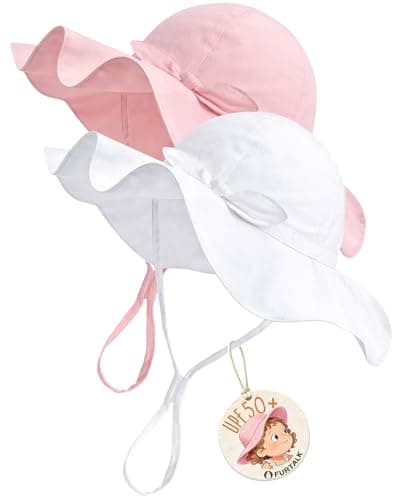 FURTALK Baby Sun Hat Toddler Beach Hats with UPF 50+ Sun Protection Wide Brim Girls Bucket Hat