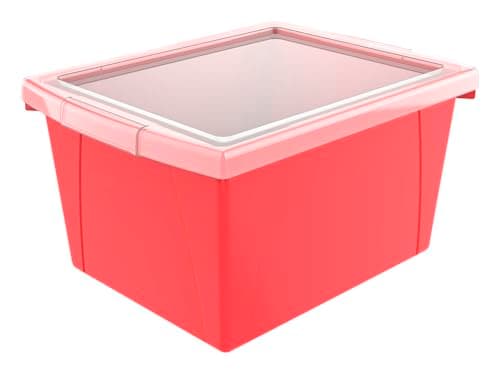 Storex Classroom Storage Bin w...8 x 11-1/4 x 7-7/8 Inches, Red