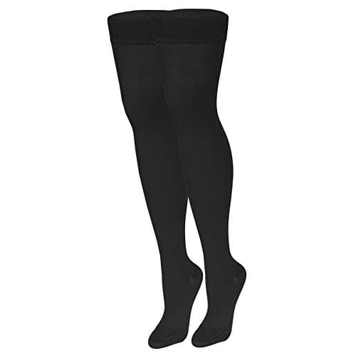 NuVein Medical Compression Sto...Hose, Closed Toe, Black, Large
