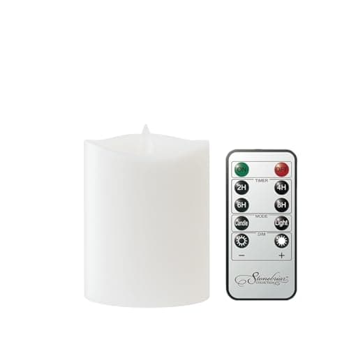 Stonebriar 6 Count Real White ... Candles with Remote and Timer