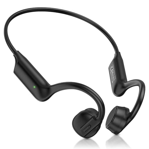 CHENSIVE Bone Conduction Headphones Bluetooth 5.4, Open Ear Headphones with Mic, 12H Playtime Wireless Headphones, IPX6 Sweatproof Lightweight Sports Headset for Running, Cycling, Walking