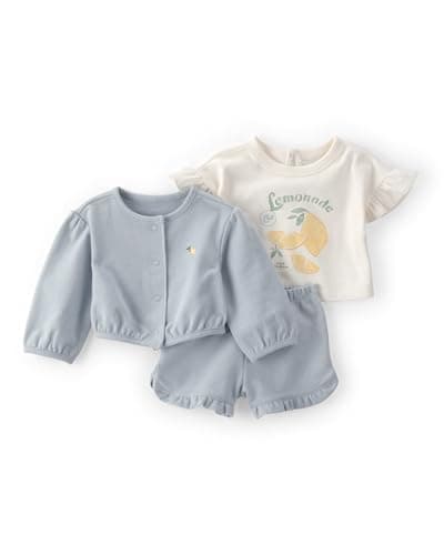 Carter's Girl 3-Piece Short Set, Blue Lemonade, 18M