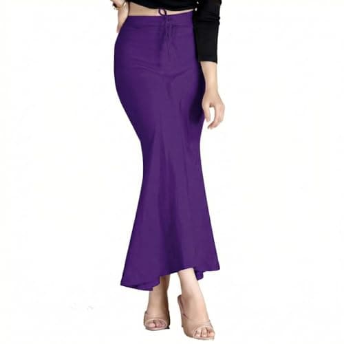 Chandrakala Saree Shapewear for Women Seamless Stretchable Mermaid Sari Shaper Petticoat Girls,Medium, Purple (S117PUR3)