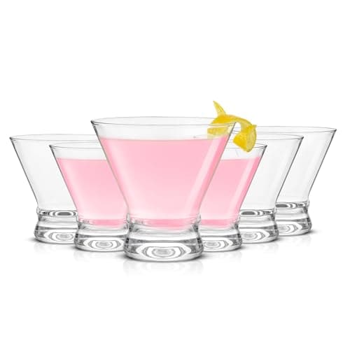 JoyJolt Afina Stemless Martini...Glass Cups, Glass Dessert Cups