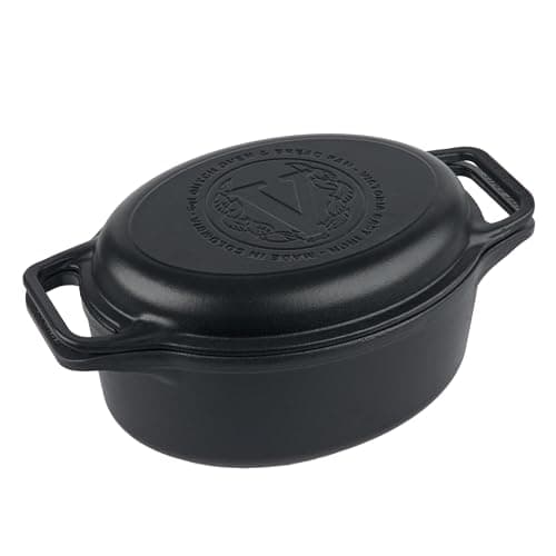 2-Piece Victoria 6-Quart Cast Iron Oval Dutch Oven & Skillet Combo Set $50.39 + Free Shipping