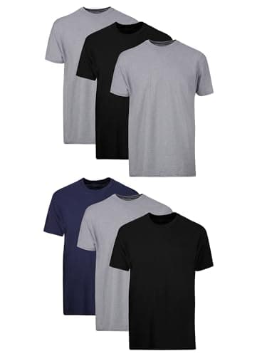 $17.99* | 6-Pk Men's Hanes Stay-Tucked Soft Cotton Undershirts (White/Black/Asstd) at Amazon