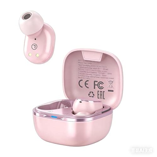 HTC True Wireless Bluetooth Earbuds 2, in-Ear Earphones ENC Noise Cancellation Voice Call- Volume Control/IPX5 Waterproof/Built-in Mic/32H Playtime for Calling, Gaming, Running