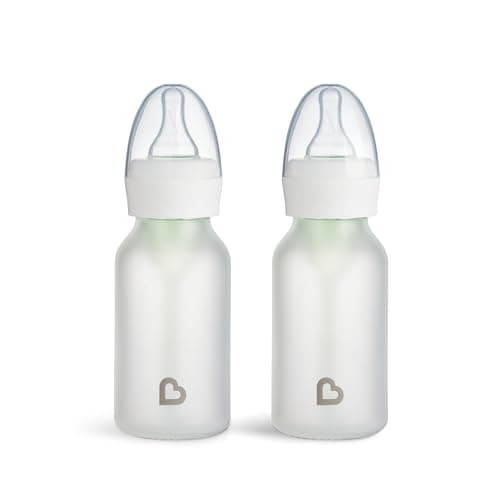 Munchkin Bond Glass Baby Bottl...ding Bottle Set, 2 Pack, White