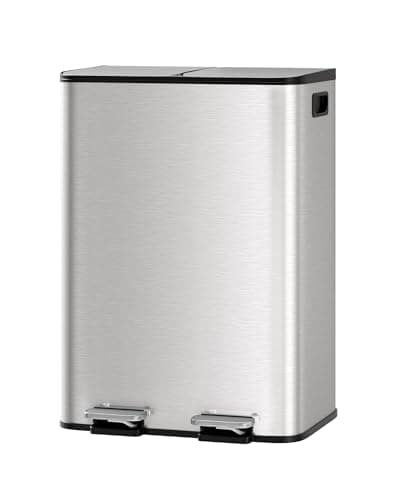 Garvee 2-in-1 Kitchen Trash an...rtment Garbage Bin for Kitchen