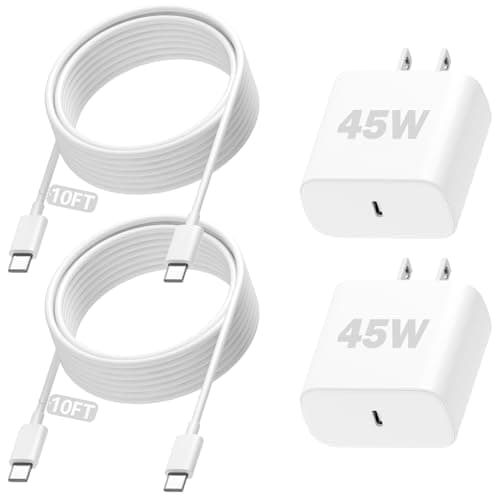 45W Super Fast Charger for Samsung, Android Phone Charger, 10FT Long USB C to C Cable with 45 Watt PD/PPS Wall Type C Charging Block for Samsung Galaxy S25 Ultra/S25+/S25/S24/S23+/S22+/S20,Tab S 2Pack