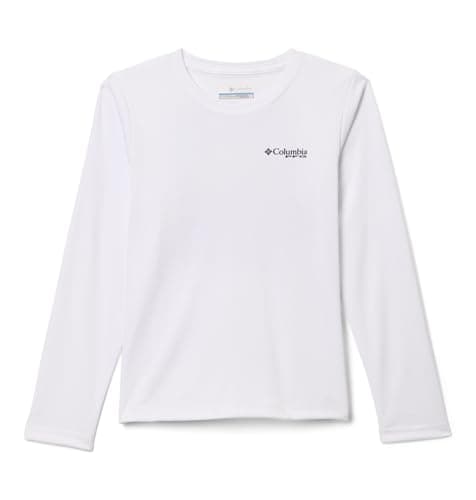 Columbia Youth Boys Terminal Tackle PFG Fish Shine Long Sleeve, White, Small