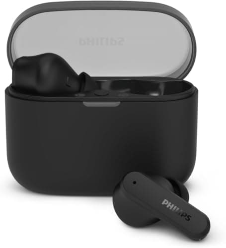 Philips T2000 True Wireless Bl...s, IPX4 Water Resistant, Black